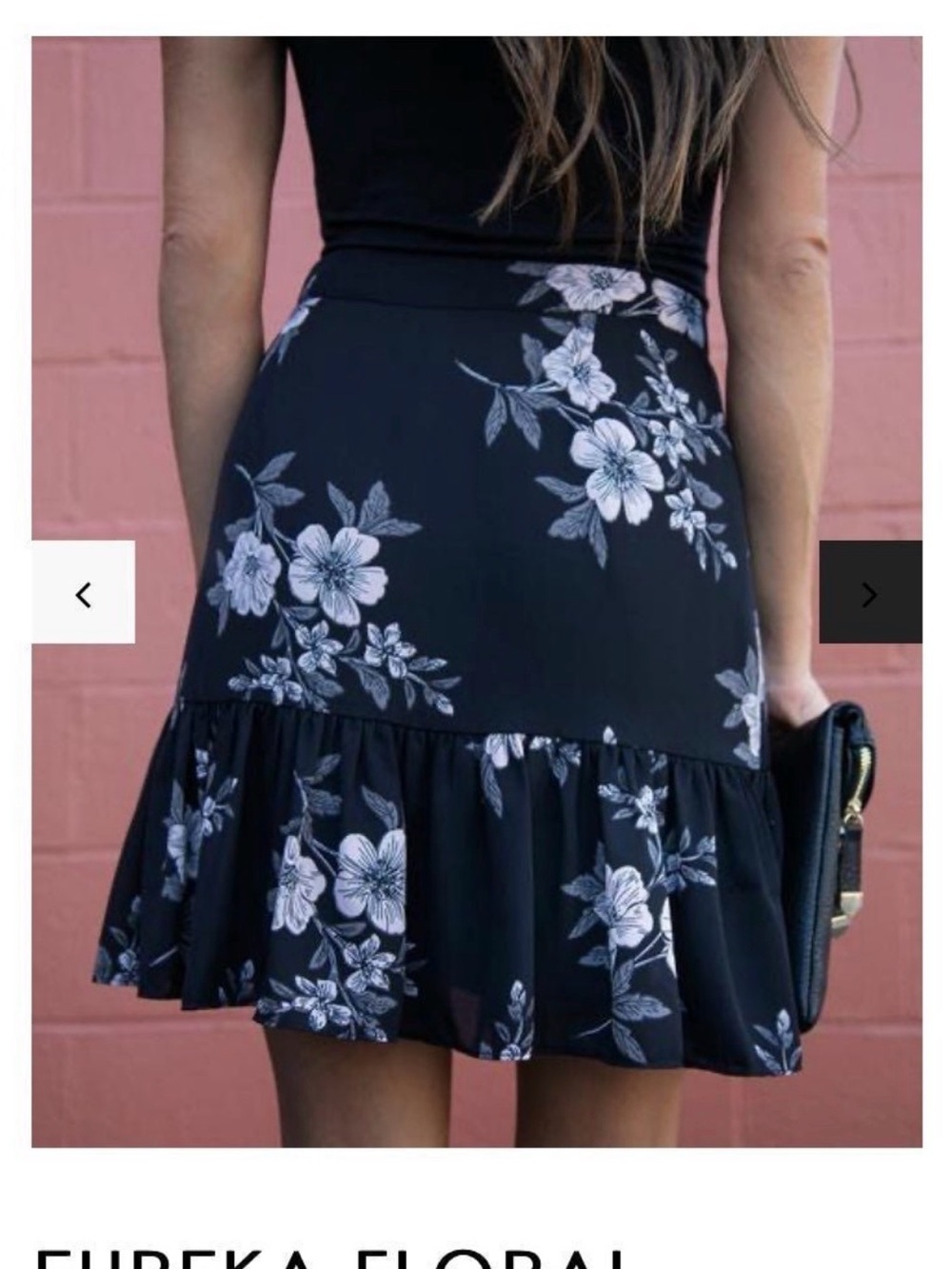 Vici Eureka Floral Ruffle Skirt